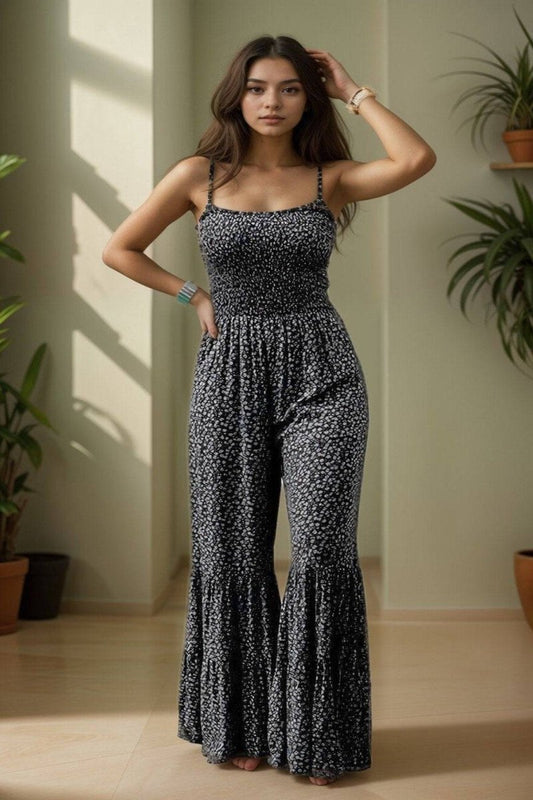 Floral Breeze Wide-Leg Jumpsuit - FoxesFashion