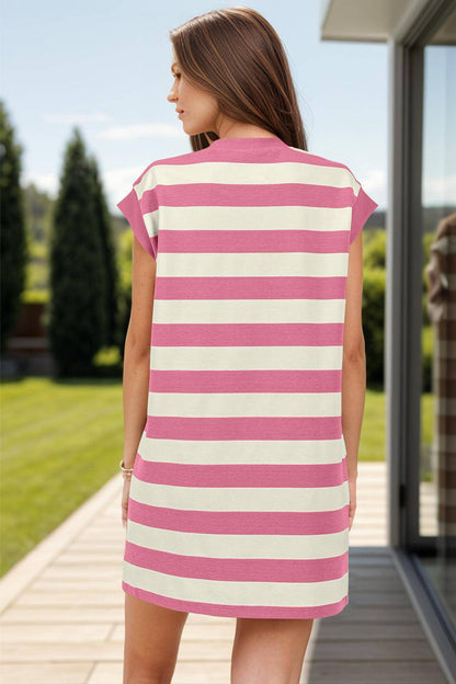 Striped Mini Dress – Casual Summer Essential - FoxesFashion