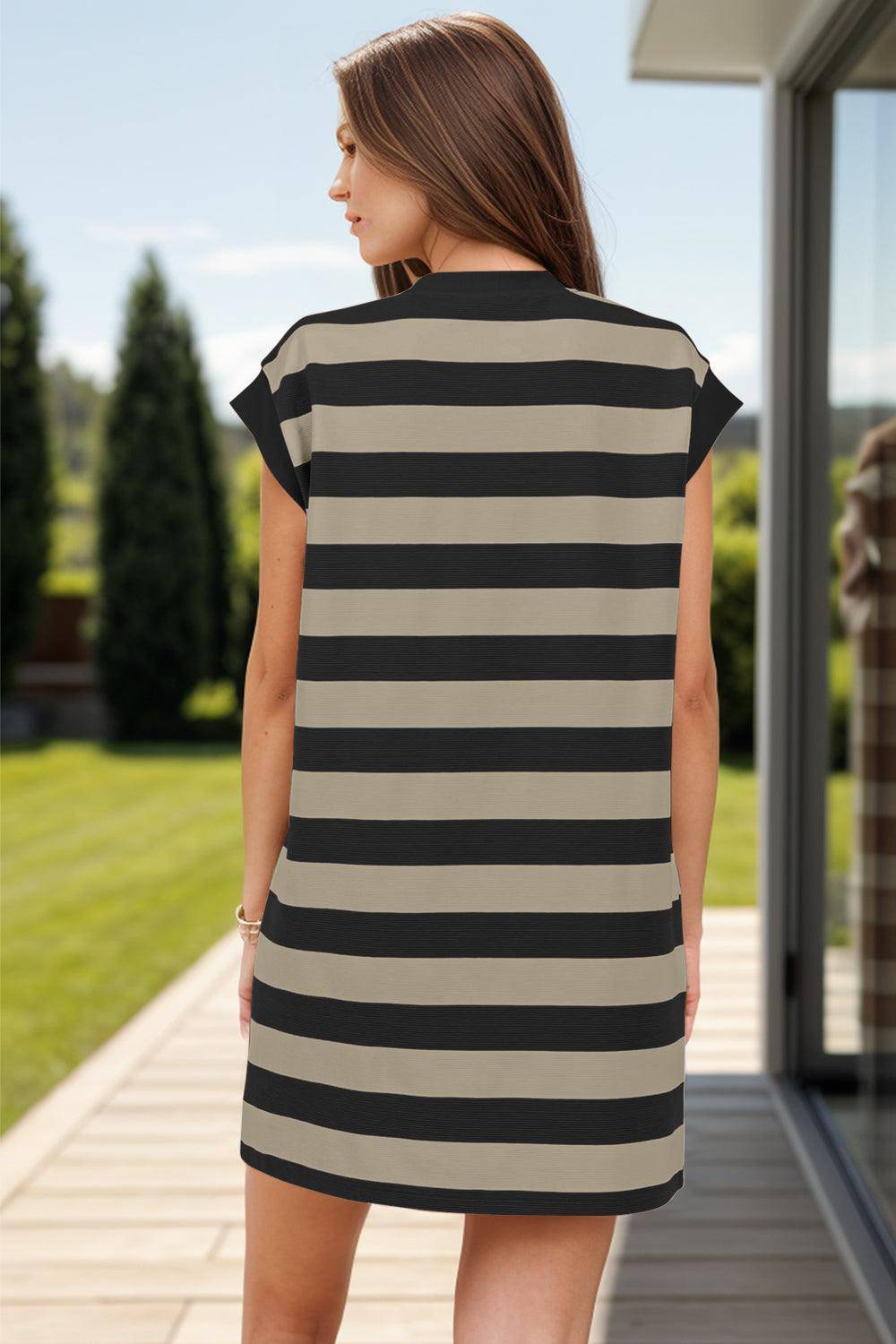 Striped Mini Dress – Casual Summer Essential - FoxesFashion