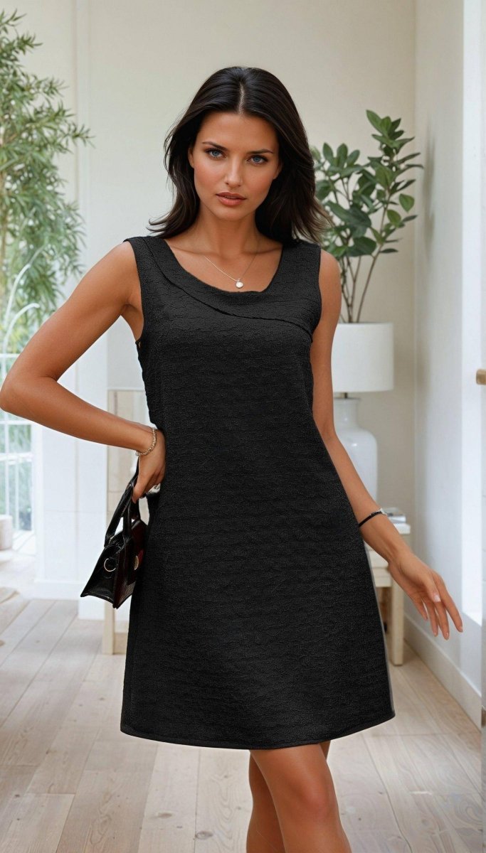 Chic Asymmetrical Mini Dress – Trendy Summer Style - FoxesFashion