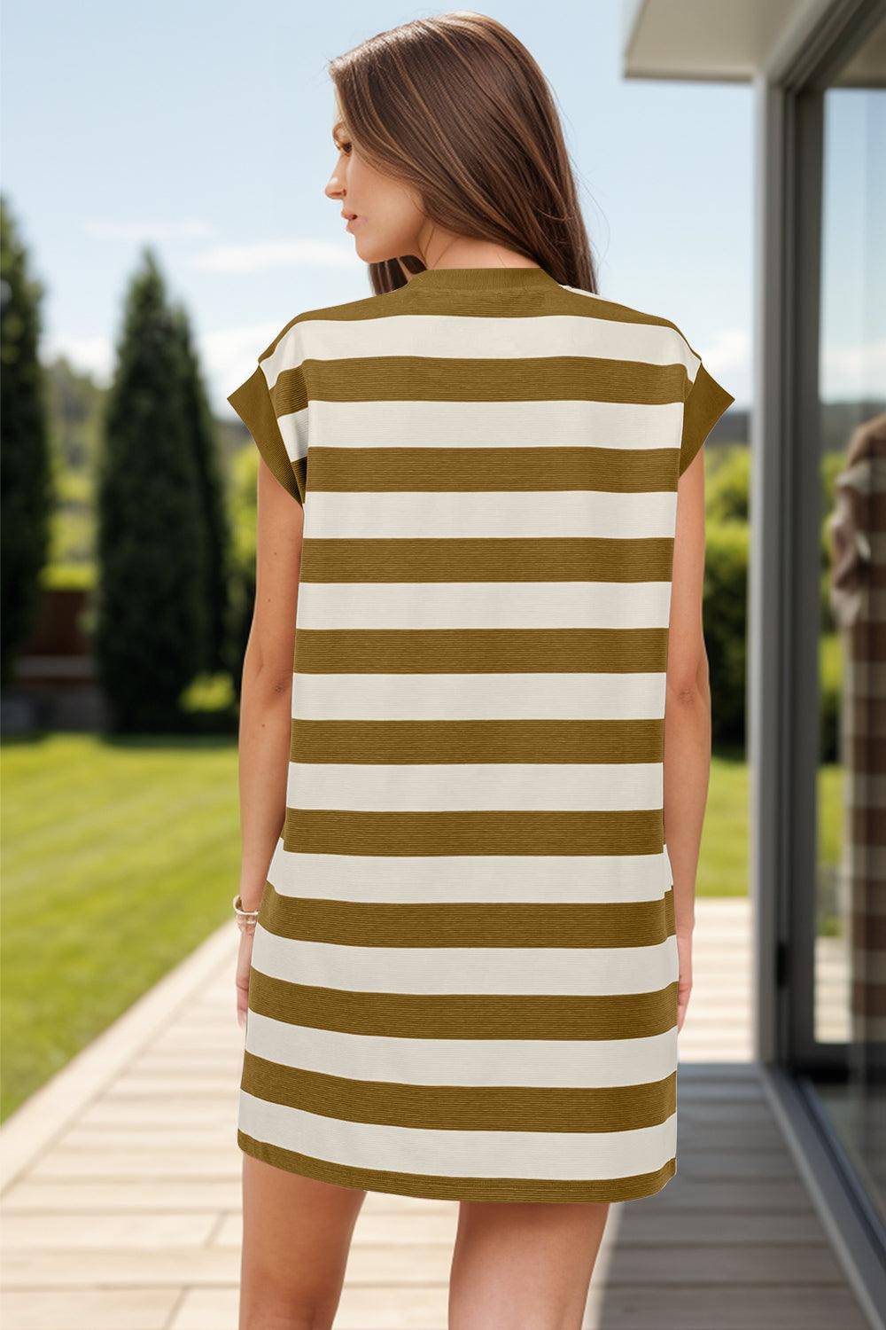 Striped Mini Dress – Casual Summer Essential - FoxesFashion