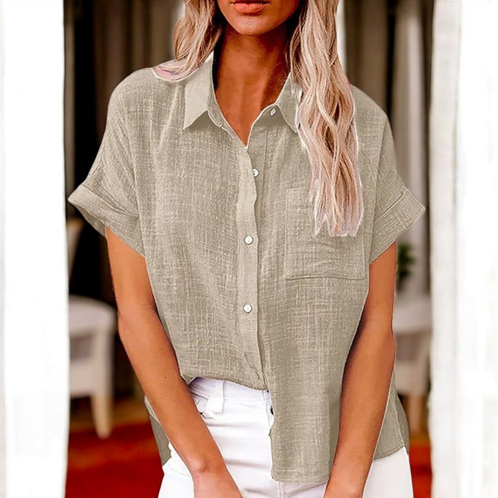 Linen Button-Up Shirt – Chic & Casual Top