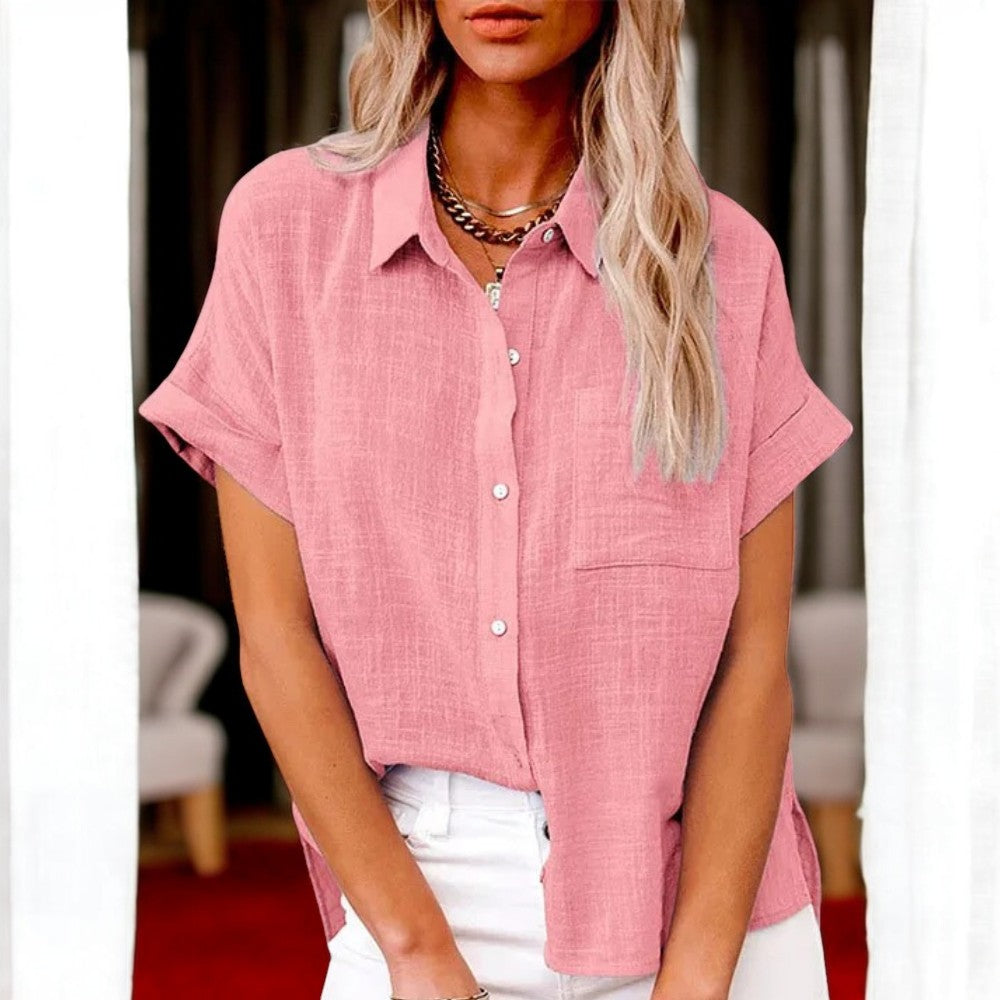 Linen Button-Up Shirt – Chic & Casual Top