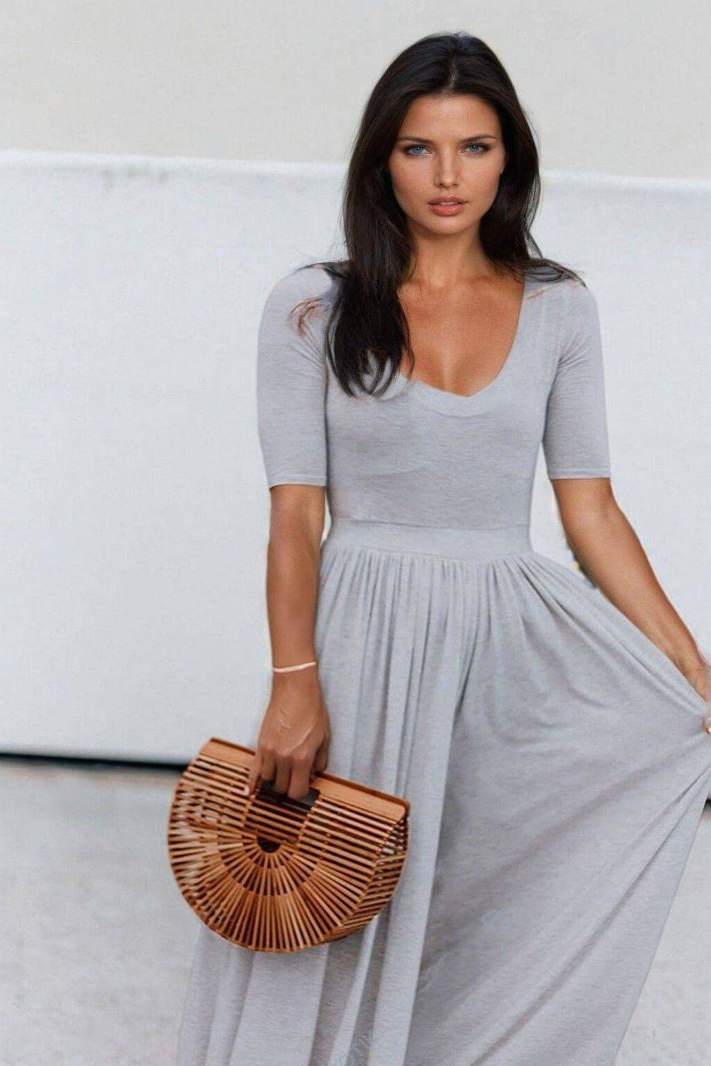 Chic Scoop Neck Short Sleeve Jumpsuit - FoxesFashion