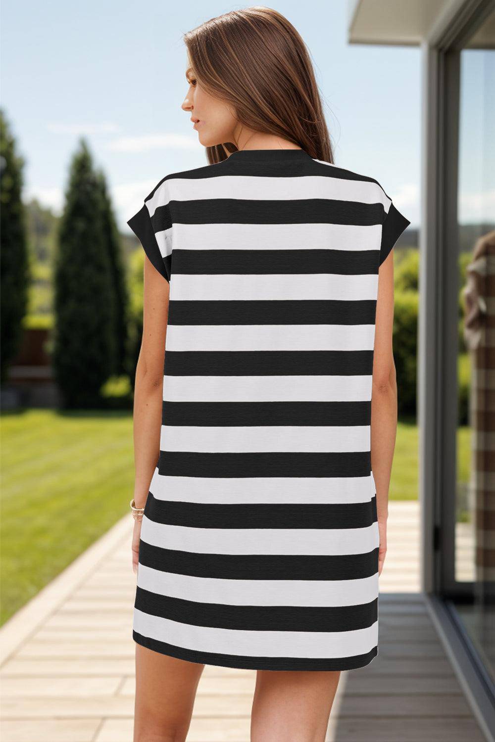 Striped Mini Dress – Casual Summer Essential - FoxesFashion