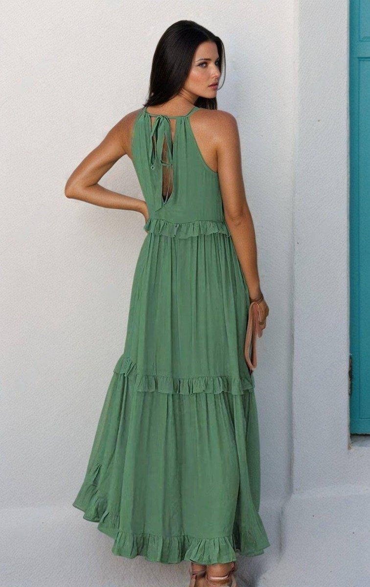 Chic Ruffle Maxi Dress – Effortless Summer Style - FoxesFashion