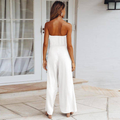 Boho Chic Backless Romper Jumpsuit – Summer Essential - FoxesFashion