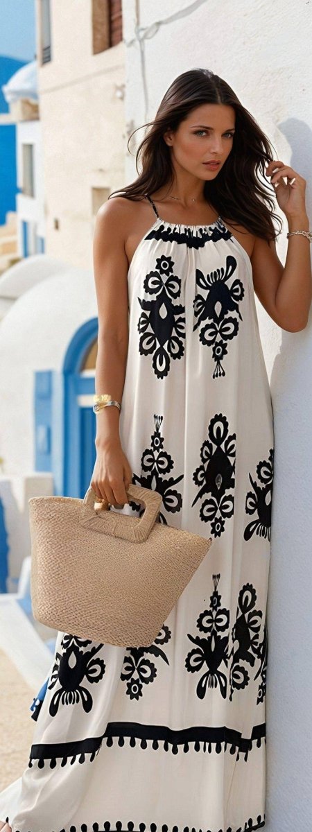 Floral Maxi Dress – Spaghetti Strap Summer Style - FoxesFashion