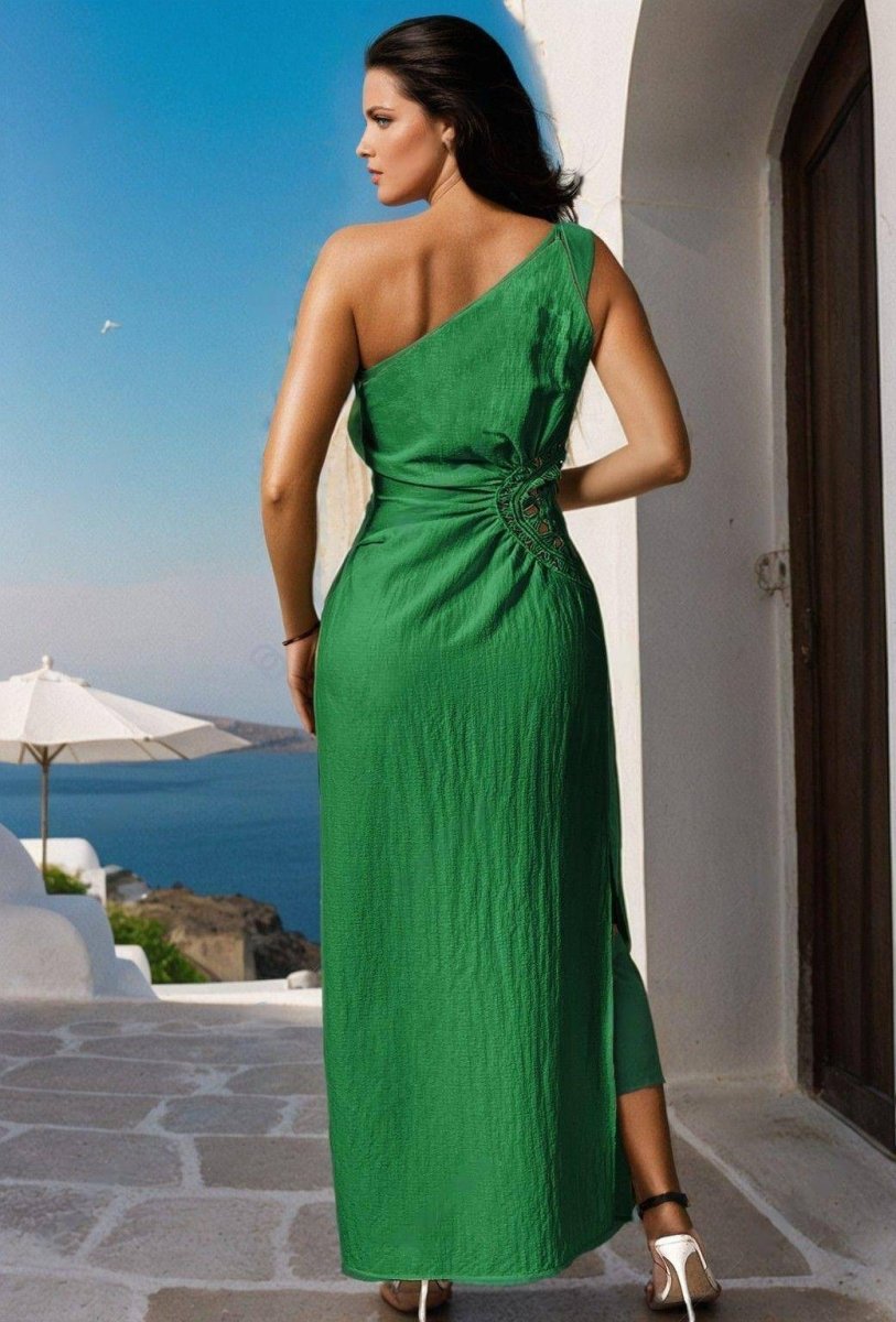 One-Shoulder Maxi Dress – Sleek Summer Style - FoxesFashion